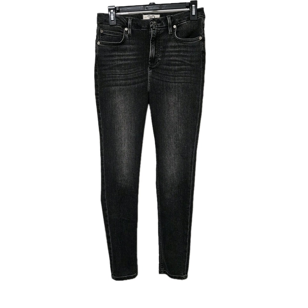 We The Free Jeans Women 29 Black Skinny High Rise Stretch Denim Edgy Boho Modern